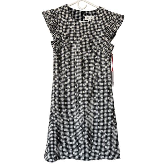 Elle Polka Dot Gingham Dress Size XS NWT - Picture 1 of 6
